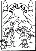 coloring picture of Strawberry Shortcake at Funland