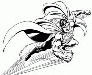coloring picture of superman fly