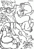 coloring picture of Tarzan of the Apes