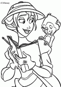 coloring picture of picture of Jane Porter