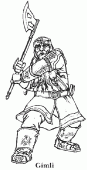 coloring picture of Dwarf Gimli