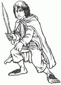 coloring picture of Pippin Peregrin Took