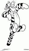 coloring picture of Tigger jumps