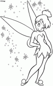 coloring picture of Tinker Bell
