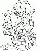 coloring picture of Elmira gives a bath has Hamton
