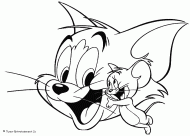 coloring picture of logo Tom and Jerry