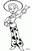 coloring picture of Jessie the yodeling cowgirl