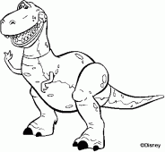 coloring picture of Rex the Tyrannosaurus