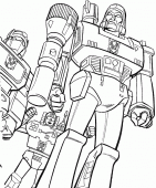 coloring picture of 3 robots transformers