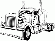 coloring picture of Huffer truck
