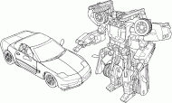 coloring picture of car transformers