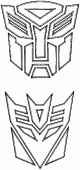 coloring picture of logo of transformers