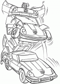 coloring picture of transformers car
