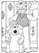 coloring picture of Wallace and Gromit