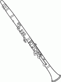 coloring picture of clarinet