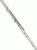 coloring picture of flute