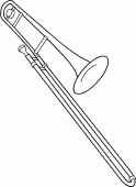 coloring picture of trombone