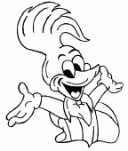 coloring picture of Woody Woodpecker