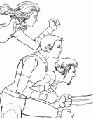 coloring picture of 3 X Men