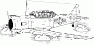 coloring picture of aircraft Grumman Avenger