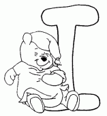 coloring picture of I winnie the pooh