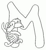 coloring picture of M piglet
