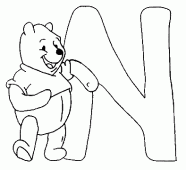coloring picture of N winnie the pooh