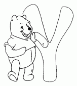 coloring picture of Y winnie the pooh