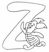 coloring picture of Z piglet
