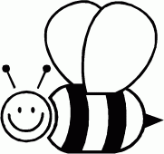 coloring picture of bee is flying