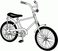 coloring picture of a bike for a child