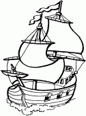 coloring picture of boat