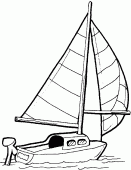 coloring picture of little boat