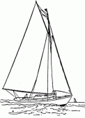 coloring picture of sailing ship