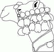 coloring picture of camel head