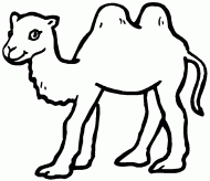 coloring picture of camel to be colored