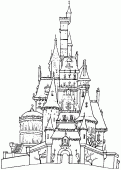 coloring picture of castle fortified place