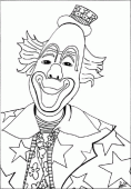 coloring picture of circus clown