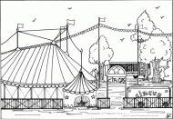 coloring picture of coloring picture of a circus
