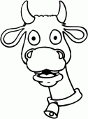 coloring picture of cow head