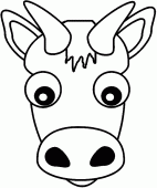 coloring picture of cow s head