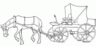 coloring picture of horse and carriage