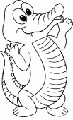 coloring picture of crocodile standing