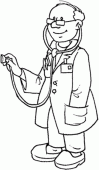 coloring picture of doctor