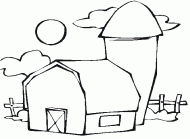 coloring picture of grange farm