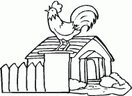 coloring picture of rooster