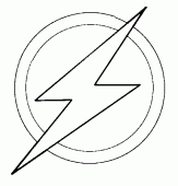 coloring picture of The flash logo of Barry Allen