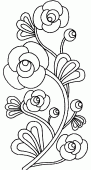 coloring picture of rose flower rosa