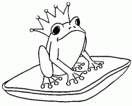 coloring picture of frog king