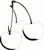 coloring picture of cherries